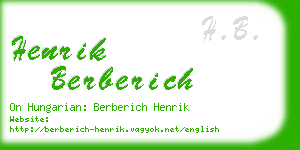 henrik berberich business card